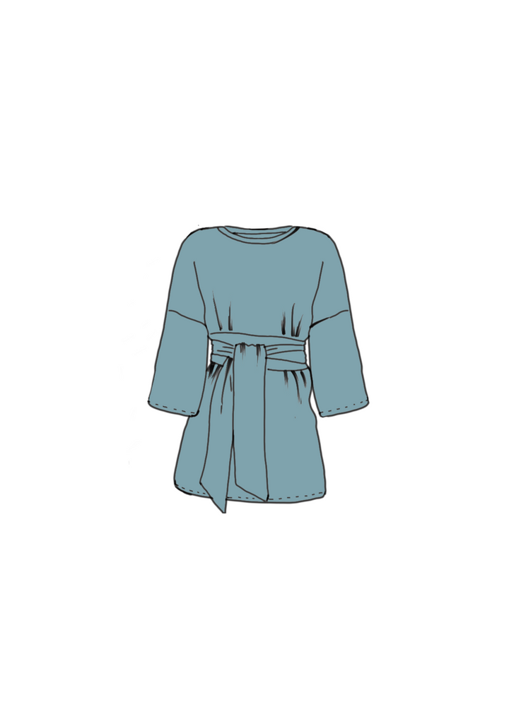 women oversize t-shirt with a belt pdf sewing pattern