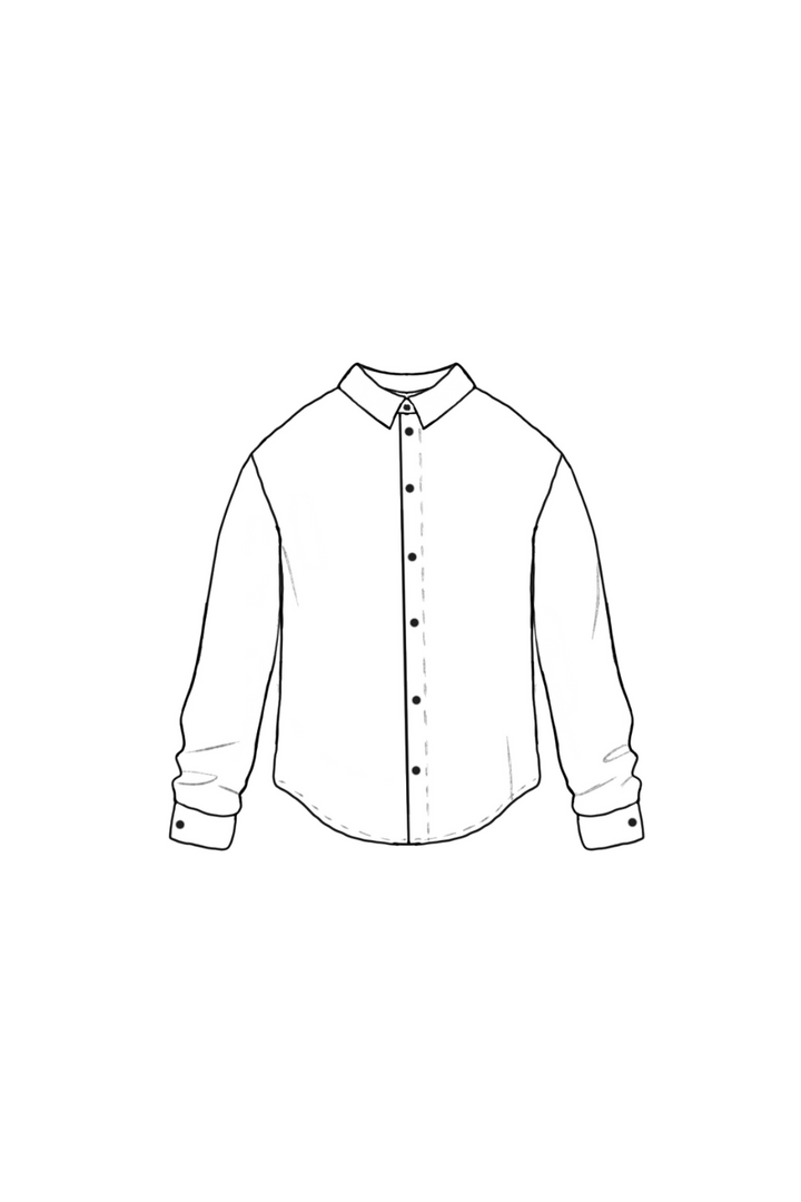unisex oversize classic shirt pdf sewing pattern 