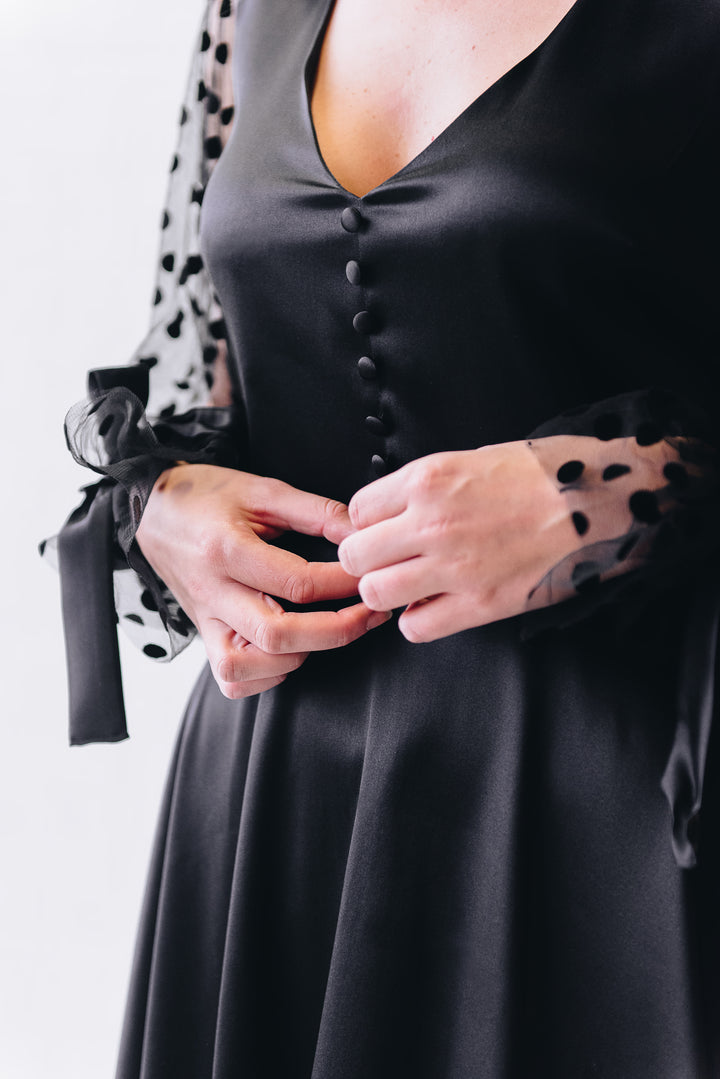 v neck button line dress sewing pattern 